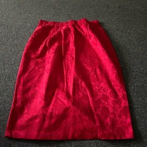 Vintage red skirt and jacket set